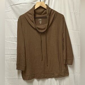 Soho by New York and Company Women's Super Soft Cowl Neck Sweater in Brown